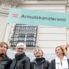 VIENNA, AUSTRIA - MAY 12: Spokesperson of SOS Mitmensch SOS-Mitmensch, artist Martina Poel, managing director of independent womens shelters Austria Maria Roesslhumer, chairwoman of the Austrian Platform for single parents Evelyn Martin, activist aga