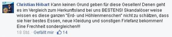 Screenshot Höbart-Posting