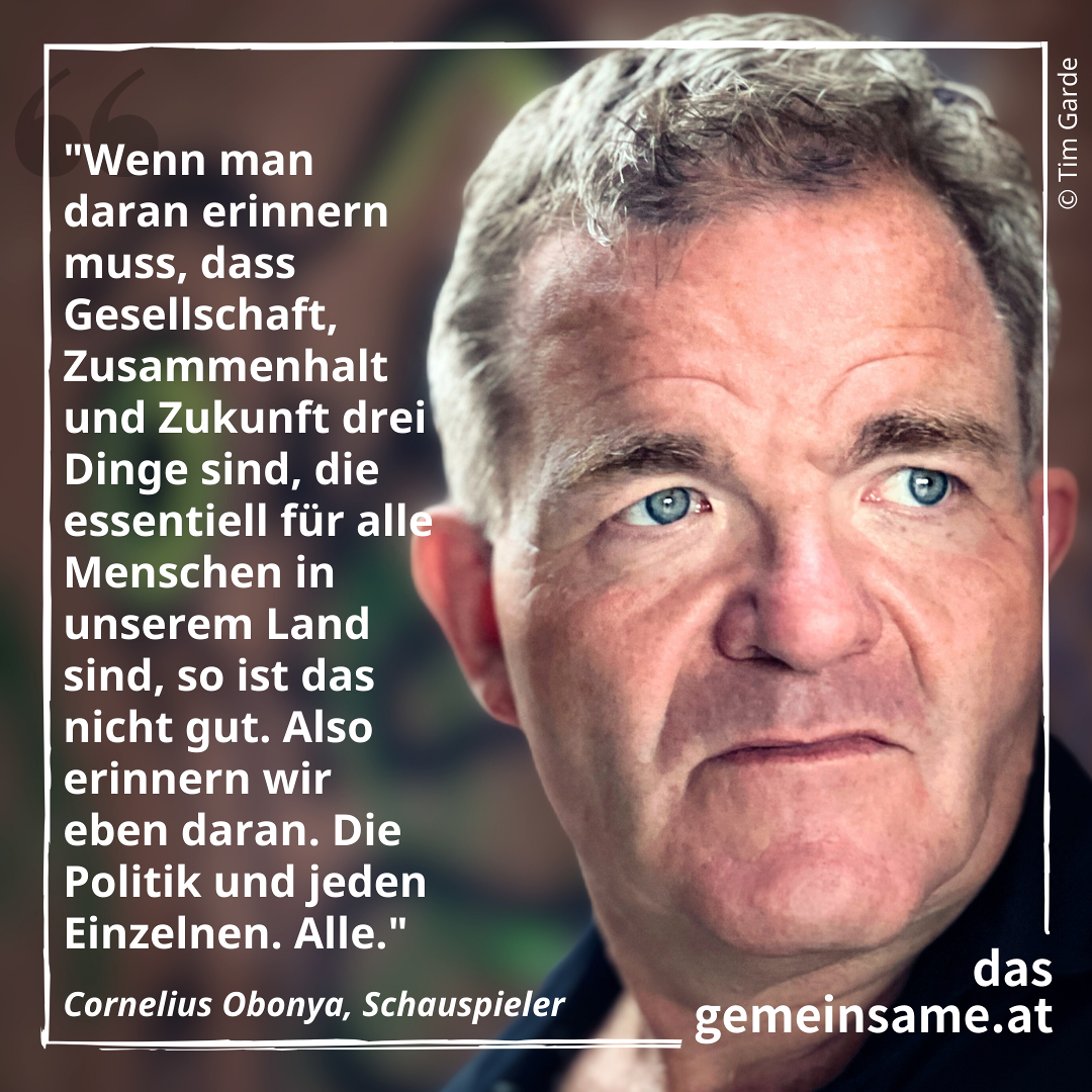 Cornelius Obonya unterstützt 'Das Gemeinsame zuerst' / Foto: Tim Garde