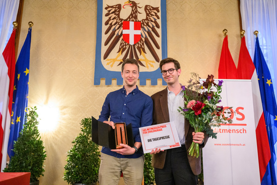 ©Martin Juen - Wien, 14.05.2025. 
//
SOS Mitmensch - Preis fuer Zivilcourage. Preisverleihung im Wr. Rathaus im Wappensaal