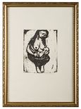 Stillende Mutter, 1955

Holzschnitt, Stockgröße 28 x 21,5 cm, im Rahmen 67 x 48 cm (Rahmen abgerieben)
handsigniert, datiert sowie im Stock monogrammiert, aus Privatsammlung 

Ausrufpreis: 200,-